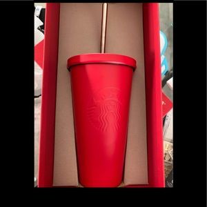 Starbucks matte red grande size tumblr